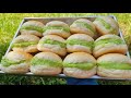 มินิขนมปัง ไส้สังขยาใบเตย Mini bun Pandan Custard | new new eat food