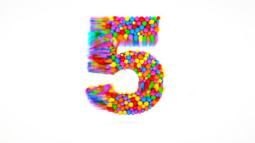 Learn Numbers on 3d Color Balls | Five Sparta Pris Dissolve Effects (sponsored by preview2effects)