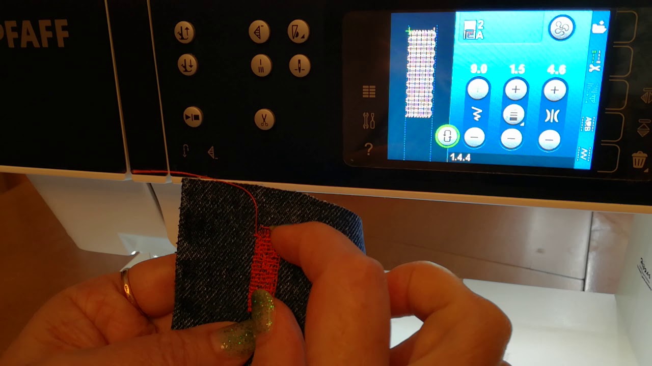 Pfaff Performance 5,2 швейная машина. Штопка.