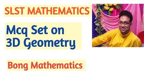 Slst Mathematics Question Answer 20 || Mcq set on 3D Geometry