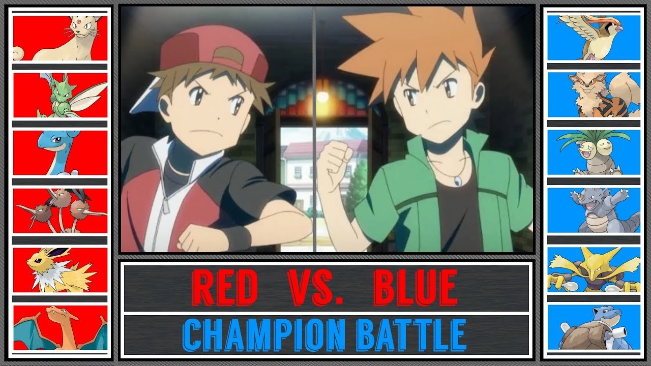 Afsky dannelse Barbermaskine Red vs. Blue (Pokémon Sun/Moon) - Kanto Champion Battle/Pokémon Origins -  YouTube