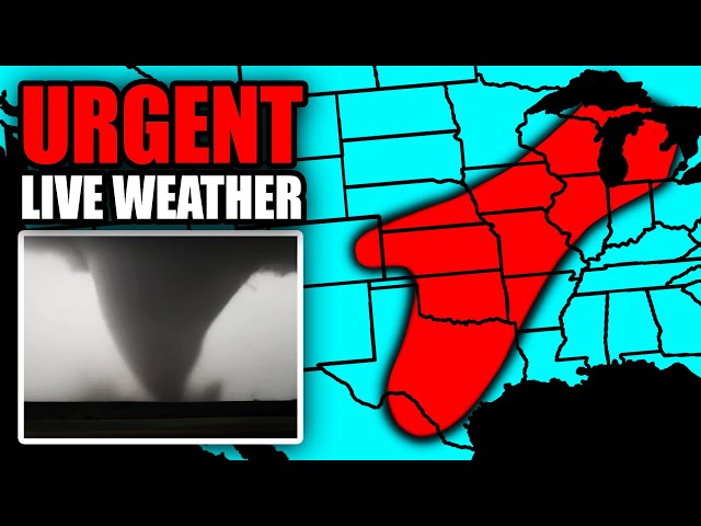 🔴LIVE - Tornado Outbreak Coverage With Storm Chasers On The Ground - Live Weather Channel... class=