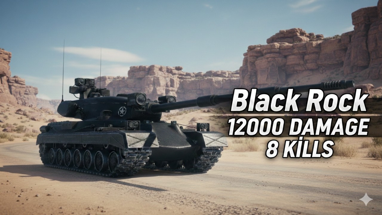 Black Rock I 12K DAMAGE 8 KİLLS En Başta Talihsizlikler olsada Maçın Hakkını Vermiş #wot #танкблиц