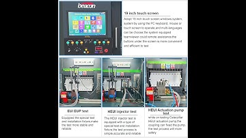 CR919  connect Q60 injector video EUI EUP  HEUI common rail diesel fuel injector pump test bench