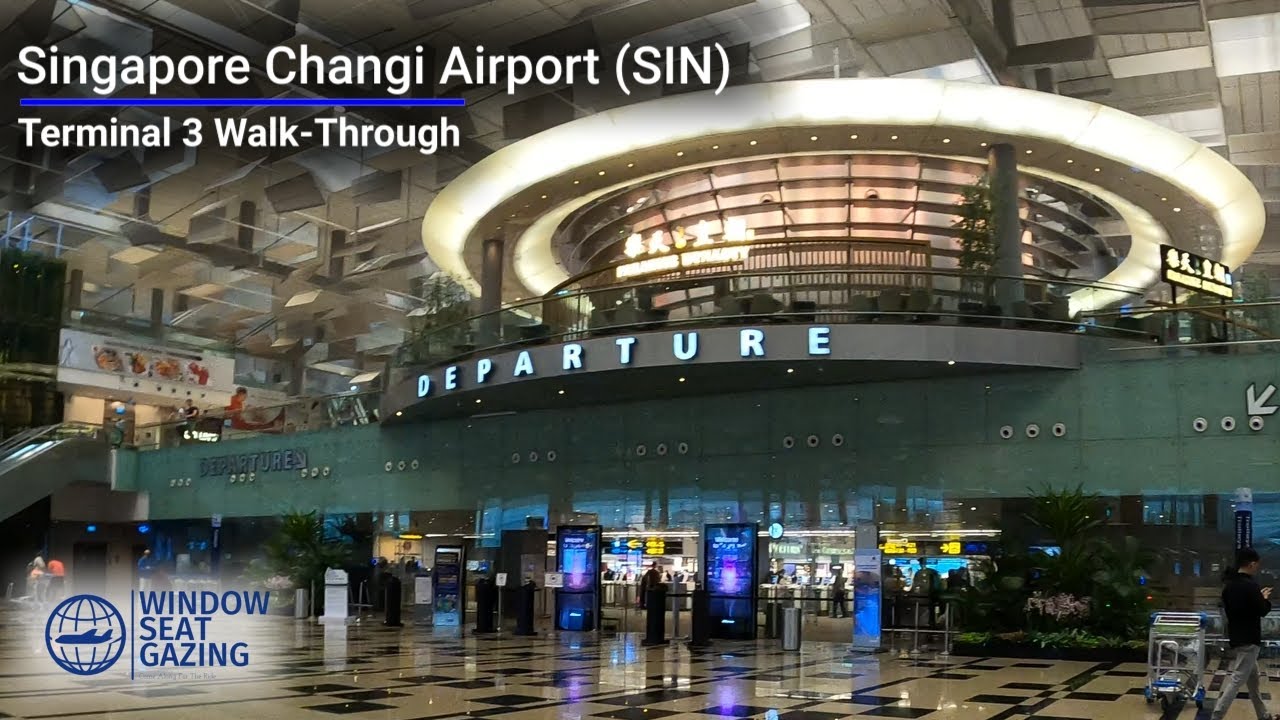 4K] Singapore Changi Airport Terminal 3 Walking Tour 