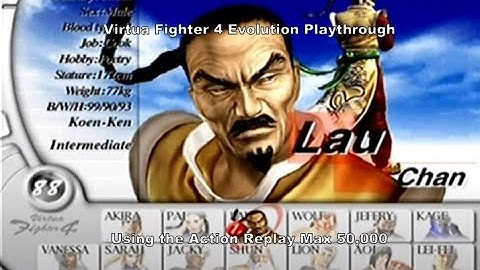 Virtua Fighter Four Lau Playthrough using the Ps2 Action Replay Max 50,000 :D #Playstation #Sony