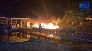 Fire Damages Dock and Boat at the Lake of the Ozarks, One Hurt