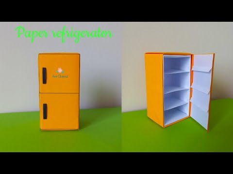 Cách làm tủ lạnh mini bằng giấy đơn giản I Origami refrigerator