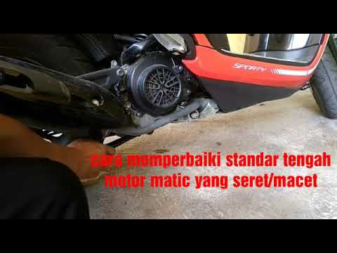 Cara memperbaiki standar tengah motor  matic Scoopy Vario  