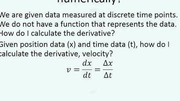 Computational Methods Fall 2015   11 16 15   Numerical Differentiation