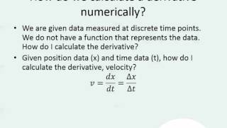 Computational Methods Fall 2015   11 16 15   Numerical Differentiation