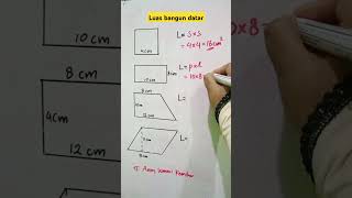 Luas bangun datar ‼️ #trikmatematikacepat #shorts #bangundatar #trikcepat #luasbangundatar
