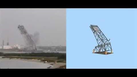 Simulation vs real; demolishing