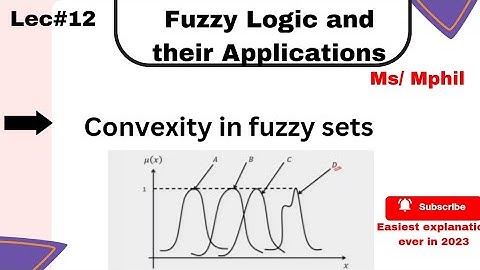 Convexity in fuzzy sets | lec#12. Fuzzy sets | Ms/ Mphil