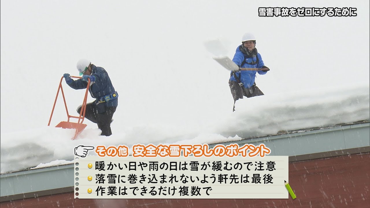 やまがたサンデー５　１月２６日放送分　雪害事故をゼロにするために