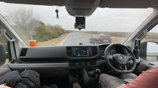 Volkswagen Crafter with comma three / openpilot timelapse