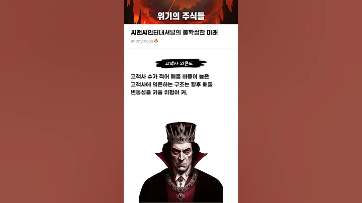씨앤씨인터내셔널의 불확실한 미래 #20241226#씨앤씨인터내셔널#위기의주식들