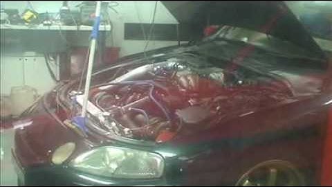 Twin Turbo V8 Soarer on Dyno
