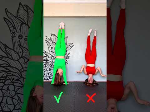 HANDSTAND TIPS with my Twin❤️🥰 #twins #gymnast #tutorial #handstand #howto #shorts #easy