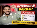Resume Me Ye 1 Cheez Hai To Interview Pakka | Resume Mistakes Freshers Must Avoid (2025)