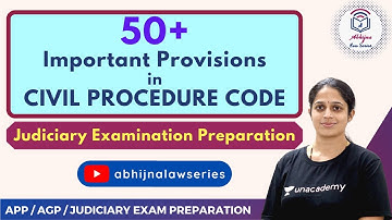 50 + Important Provisions in Civil Procedure Code l Judiciary Exam Preparation l Aparna Bhat l