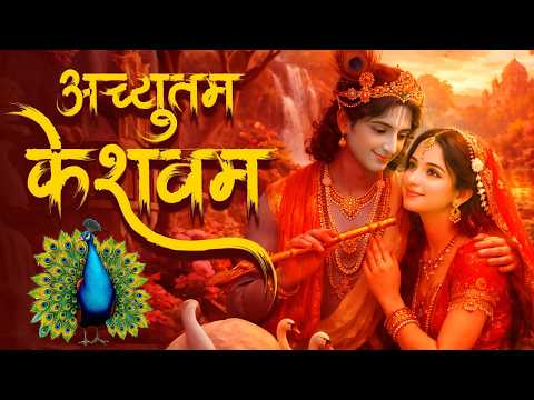 अच्युतम केशवम ( Lyrical ) Achyutam Keshavam | Krishna Damodaram | Krishna Bhajan | Meenakshi Panchal