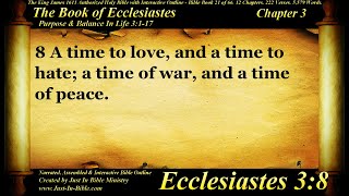 Ecclesiastes Chapter 3 - Bible Book 21 - Holy Bible Audio Text - King James Read Along Bible