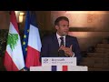 Liban - Conférence de presse du Président Emmanuel Macron depuis Beyrouth