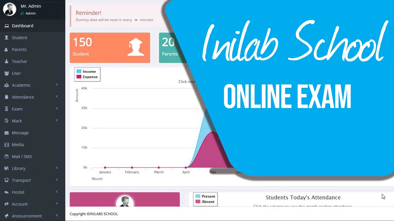 Online Examination in inilabs school express
