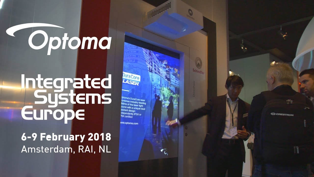 Optoma ISE 2018 - Schindler elevator - digital signage solution