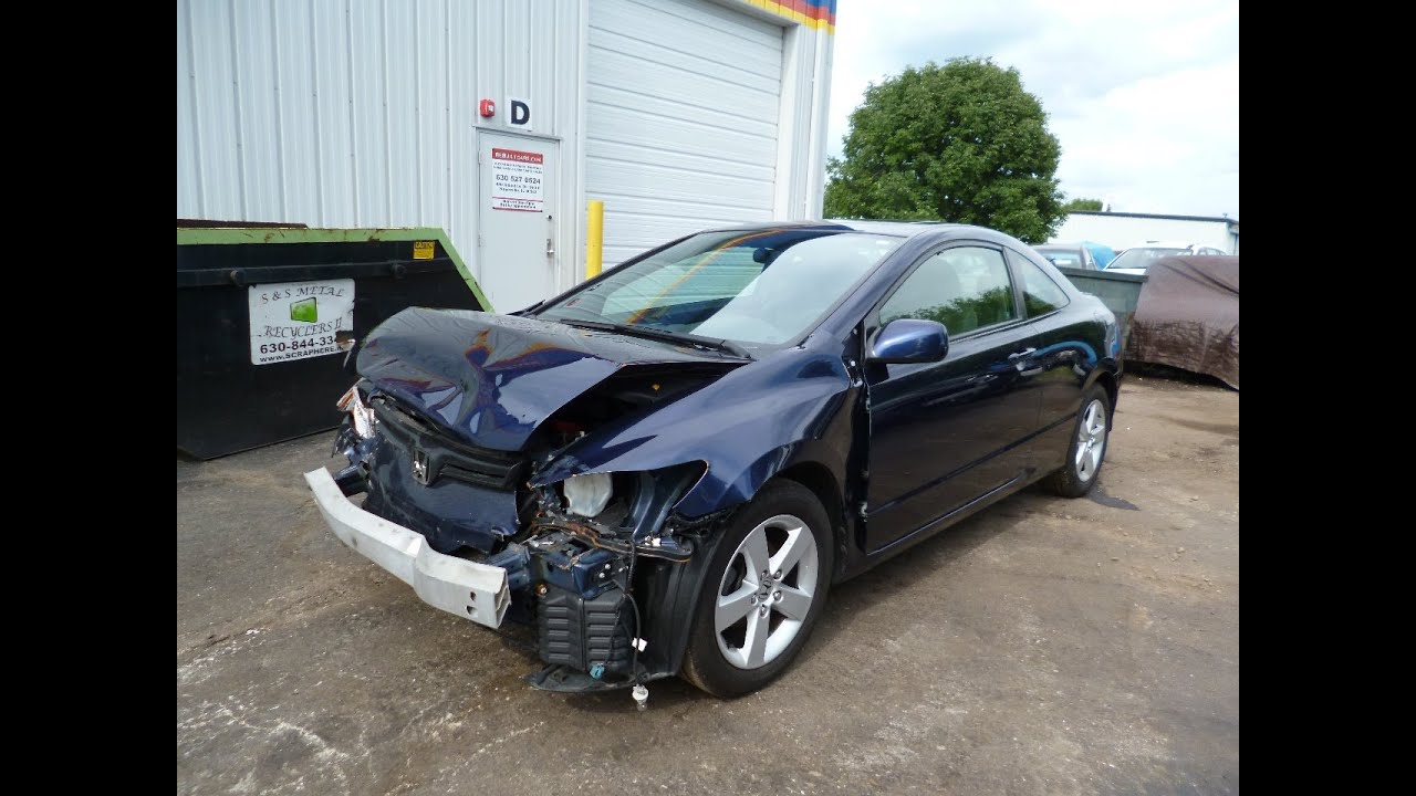 2007 Honda Civic 2dr 51K miles repairable salvage car for sale by