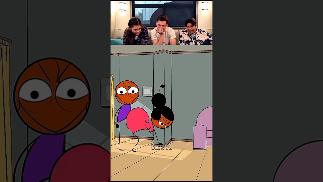 Tom Holland reacts to viral video||P.T:59||#tomholland​ #funnyreaction​#animation