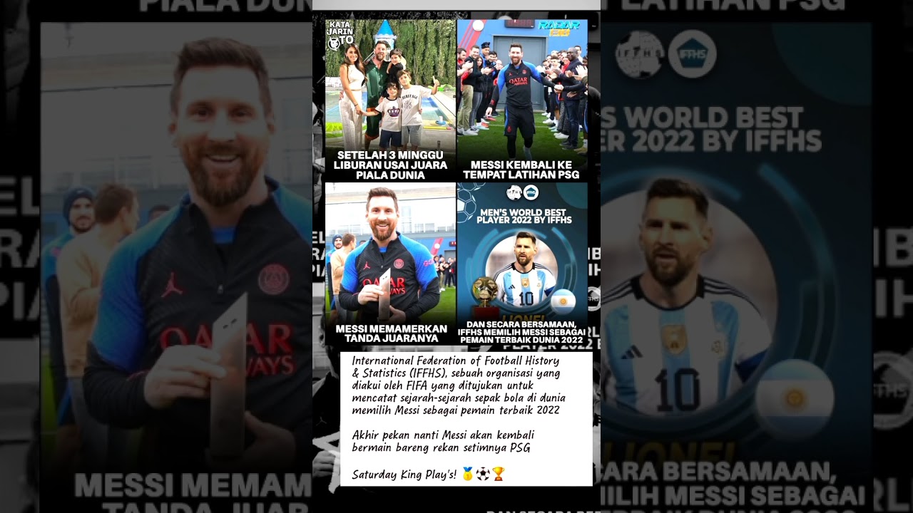 IFFHS memilih messi sebagai pemain terbaik 2022 🇦🇷