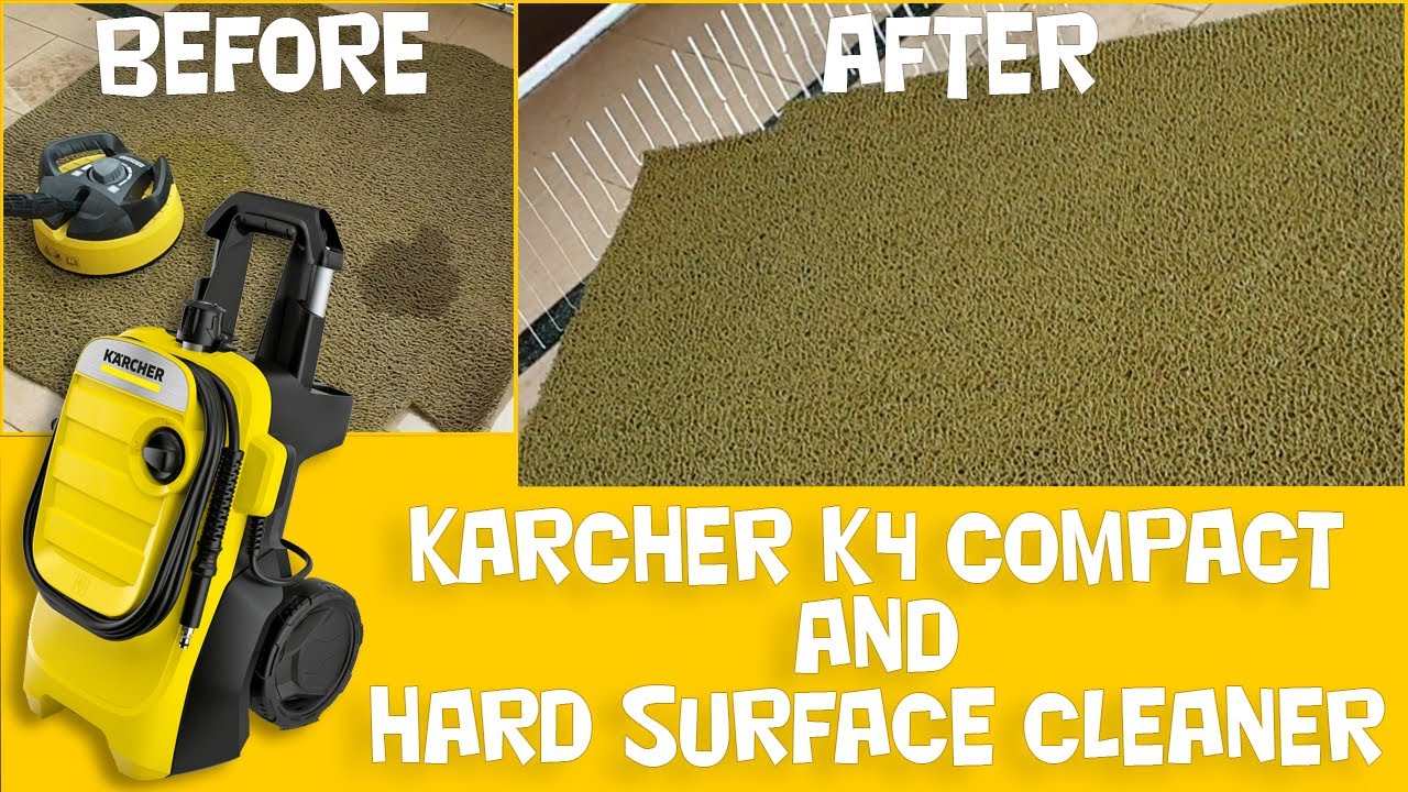 Cleaning Outdoor Mats/Carpet with Karcher K4 Compact and Hard Surface