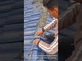Roof Ridge Tile Installation with Mortar