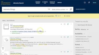 Getting started with the URI Libraries Search
