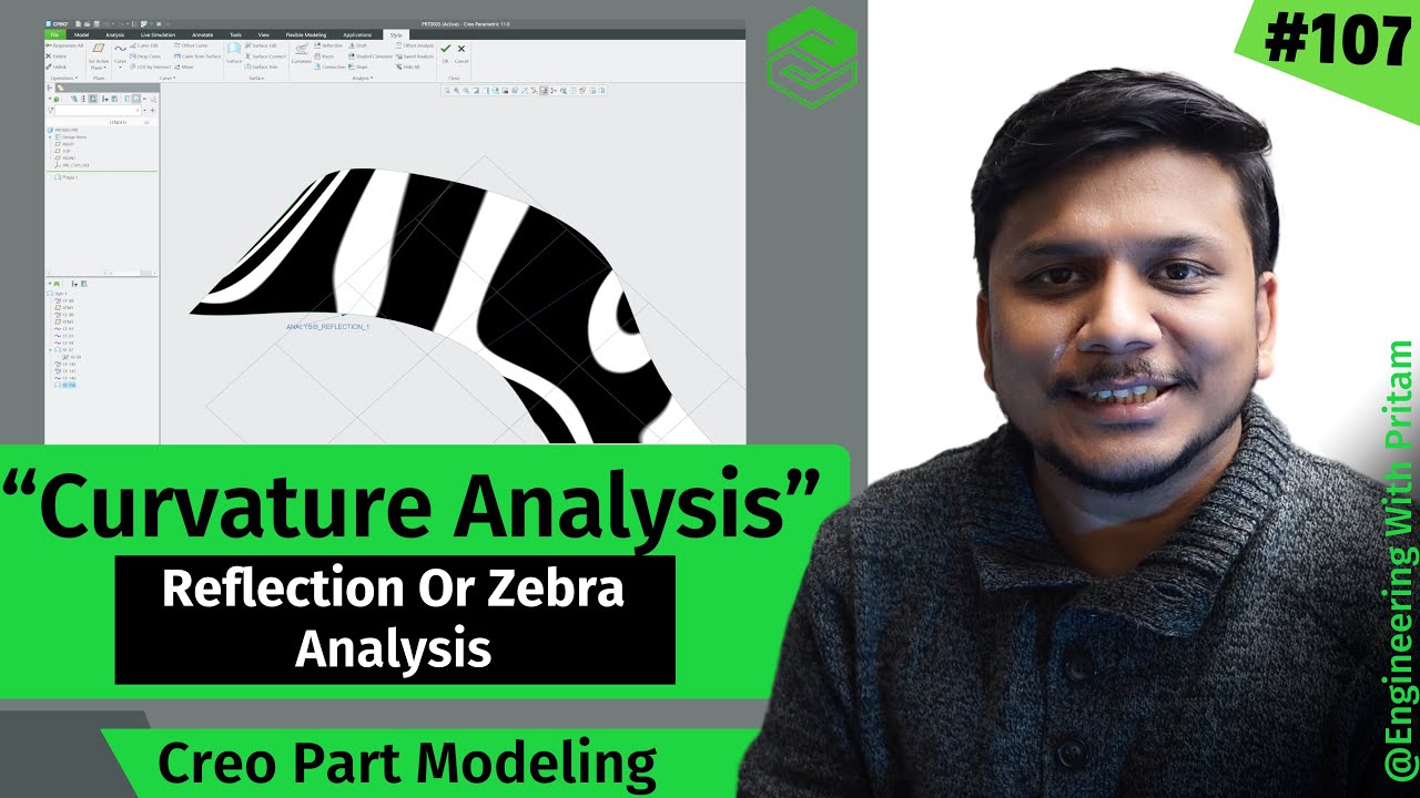 Advanced Surfacing in PTC Creo: How Zebra/Reflection Analysis Works | 