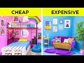 ROOM MAKEOVER CHALLENGE 🔥 Budget vs Luxury Room Decor Ideas | 123 GO!