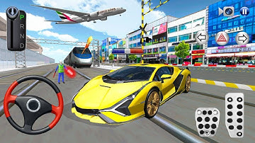 Lamborghini Sian FKP 37 Crash in Bullet Train 3D Driving Class | Android iOS Gameplay 2025 #5