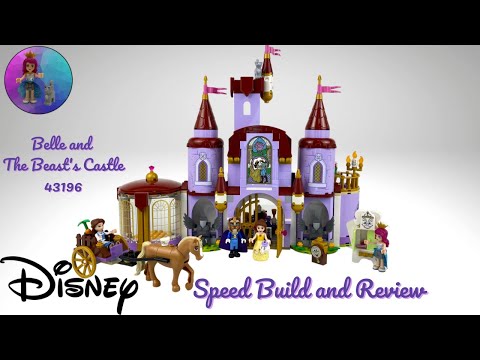 Lego Belle and The Beast's Castle 43196 -Speed Build and Review