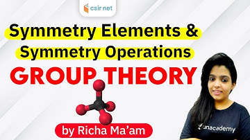 CSIR NET Chemistry | Group Theory | Symmetry Elements & Operations | Richa Pareek