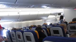 Lufthansa 747-8 D-Abyk Economy Cabin.