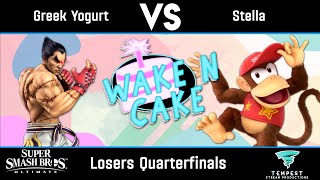Greek Yogurt (Kazuya) vs Stella (Diddy Kong) - Losers Quarterfinals - Wake N Cake: Tasty Trials 7.5