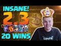 INSANE DECK! 20-0 2.3 Miner Cycle Deck Clash Royale League Challenge Gameplay!