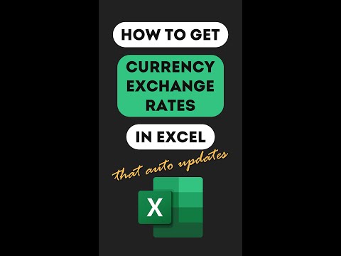 Excel Pro Trick: How to get *auto-updatable* Currency Exchange Rates in Excel