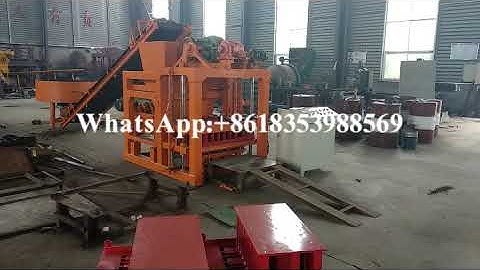 one button forming QT4-28 automatic concrete hollow brick making machine  for Ghana customer