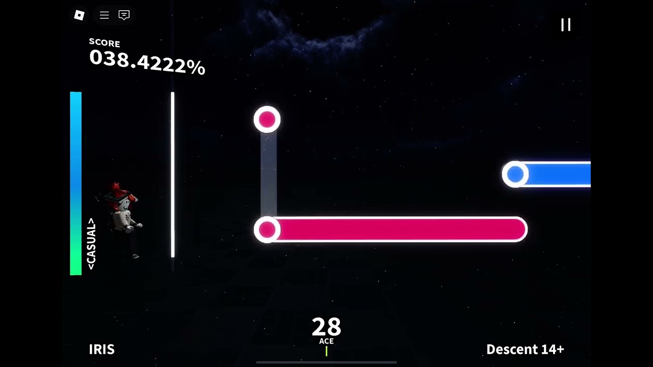 Playing Iris on Descent 14+ on mobile (project rusher)