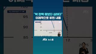 &quot;박 탄핵 때보다 심하다&quot;…이례적으로 국책연구기관 밝힌 내용이 #JTBC #Shorts