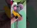 Mouse with Cheese Bookmark Knitting Pattern, Cute Animal Bookmark DIY Gift Idea #Shorts
