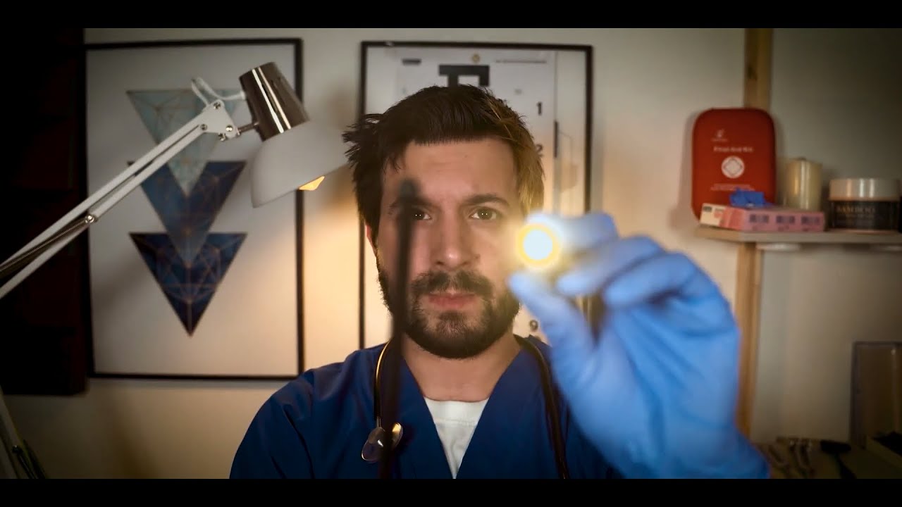 asmr TEST MEDICOS (Nervios Craneales, visual, auditivo)